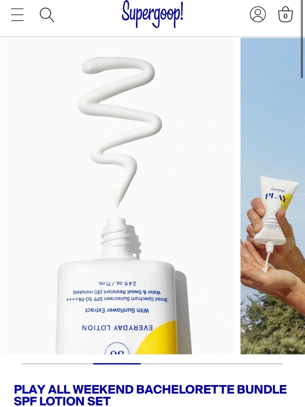 Supergoop! PLAY Everyday Lotion SPF 50 travel size